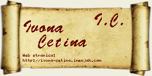 Ivona Cetina vizit kartica